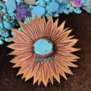 gold and bronze with turquoise how lite in middle
