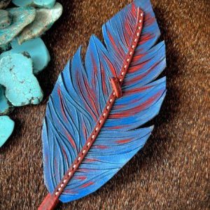 sapphire with brick red and dark red oiled tan lace