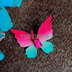 Turquoise, purple and fuchsia with pink lace.