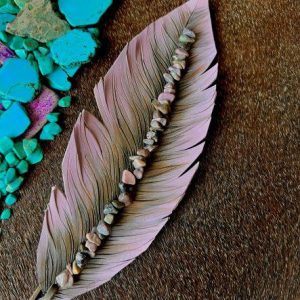 Lilac and pink with browns and center agate